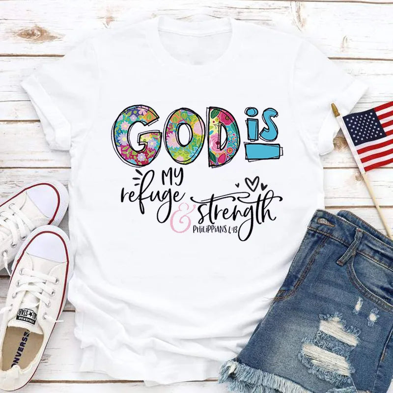 GOD IS STRENGTH Women T Shirt