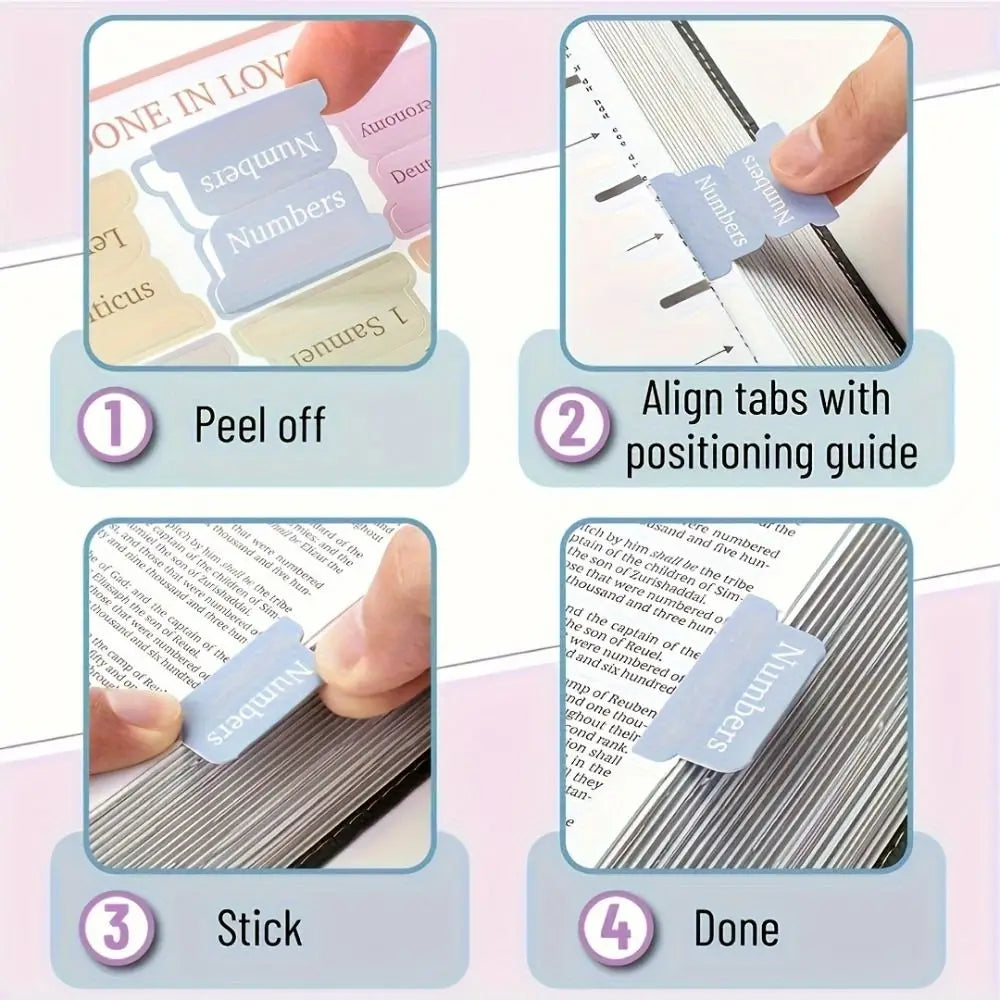 5 sheet/set Sticky Notes Bible Index Tabs Stickers