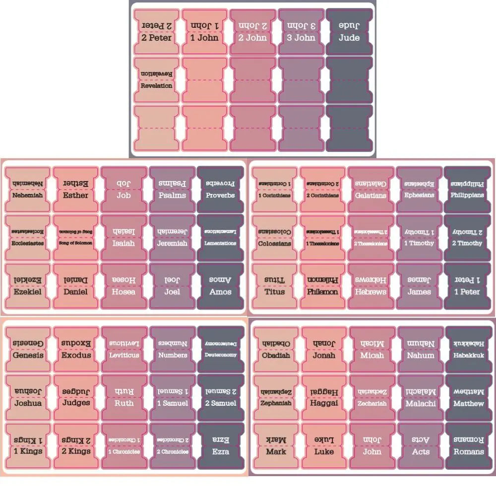 5 sheet/set Sticky Notes Bible Index Tabs Stickers
