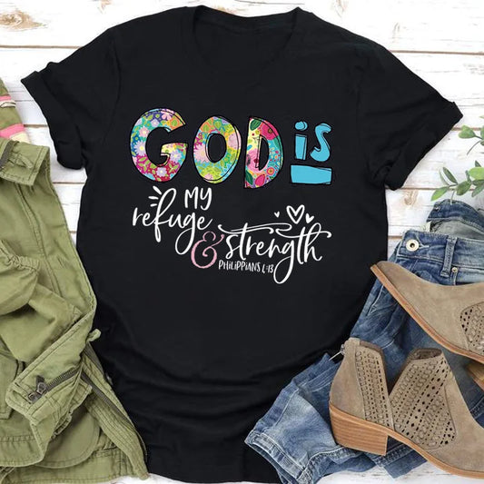 GOD IS STRENGTH Women T Shirt